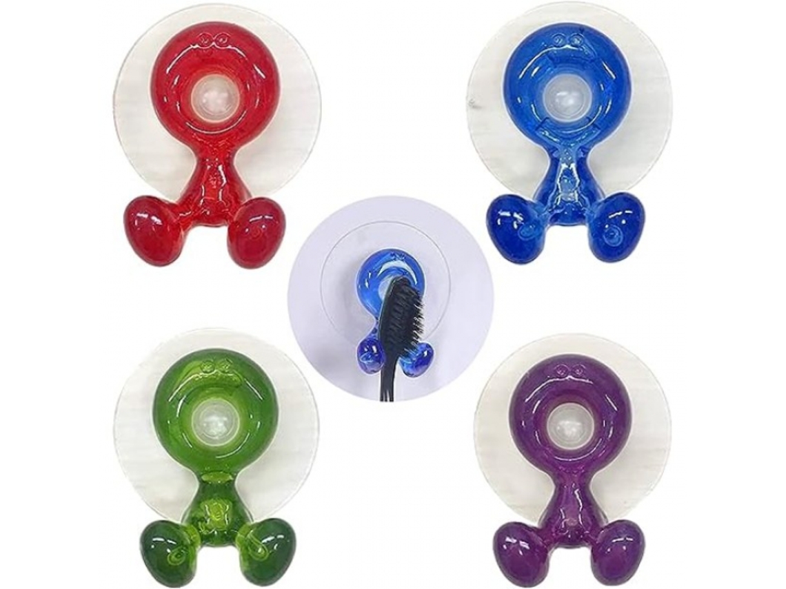 Conjunto de 4 suportes com ventosa para parede AQUAFORGE