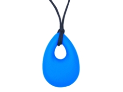 Colar De Dentição Para Bebê Silicone Macio Pingente Gotinha Azul Celeste Brinquedo Sensorial