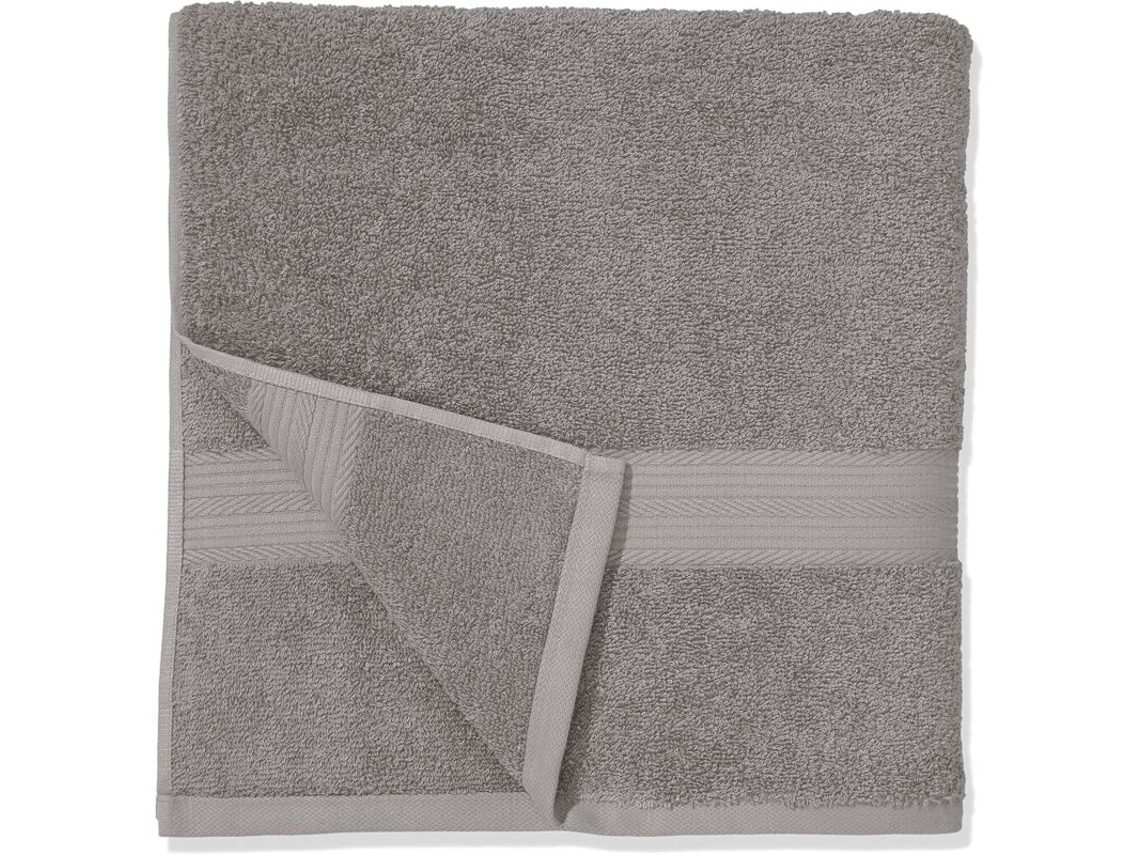 Conjunto de 2 Toalhas de Banho 100% Algodão, Cores Firmes, Macias e Absorventes, 70 X 140 Cm, Cinza BRILVIBERA