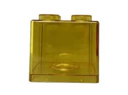 Cofrinho Transparente de Moedas para Crianças Meninos Meninas Amarelo Design Leve 8.9x8.9x9.2cm | S/MARCA