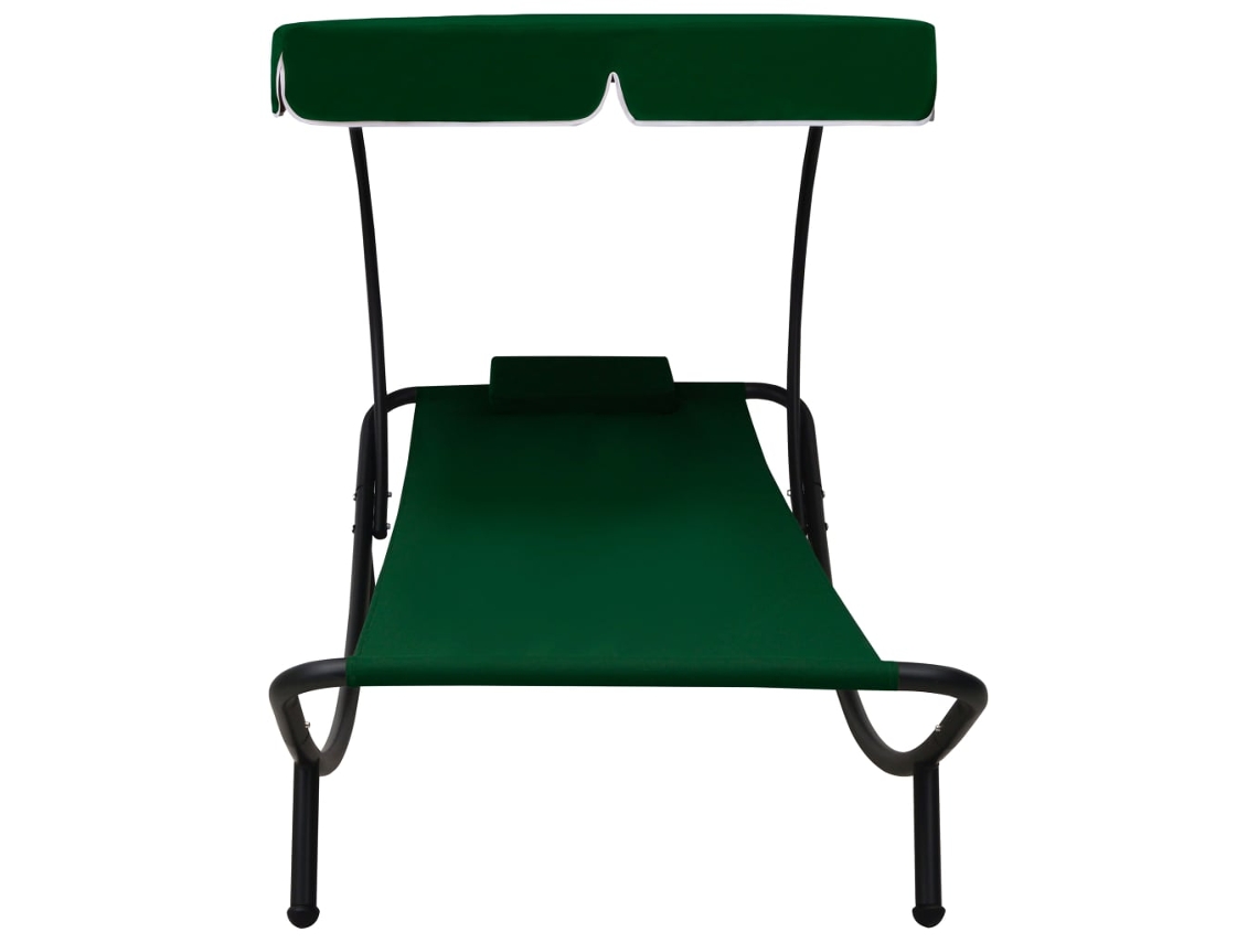 Maison Exclusive - Espreguiçadeira Com Toldo E Almofada Verde