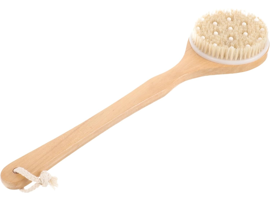 Escova De Banho Esfoliante Packove Para O Corpo, Escova Com Cabo Longo Para Costas E Rosto