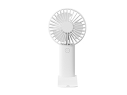 Mini Ventilador Usb Portátil com Bateria, Cor Branca BRILVIBERA