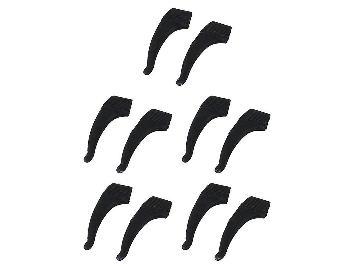 15 Pares de Ganchos Orelha para Óculos, Suportes Silicone Antiderrapantes Preto GOKOCO