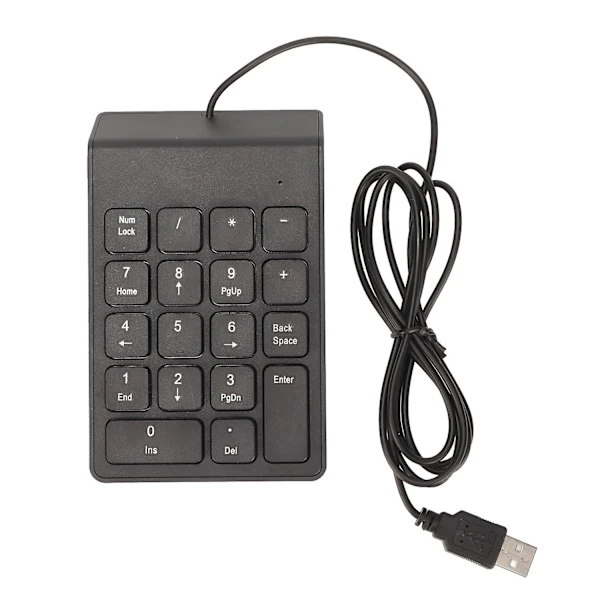 Teclado Numérico Com Fio De 18 Teclas, Ergonômico, Usb Plug And Play, Digitação Silenciosa, Mini Teclado Compatível -aquaforge