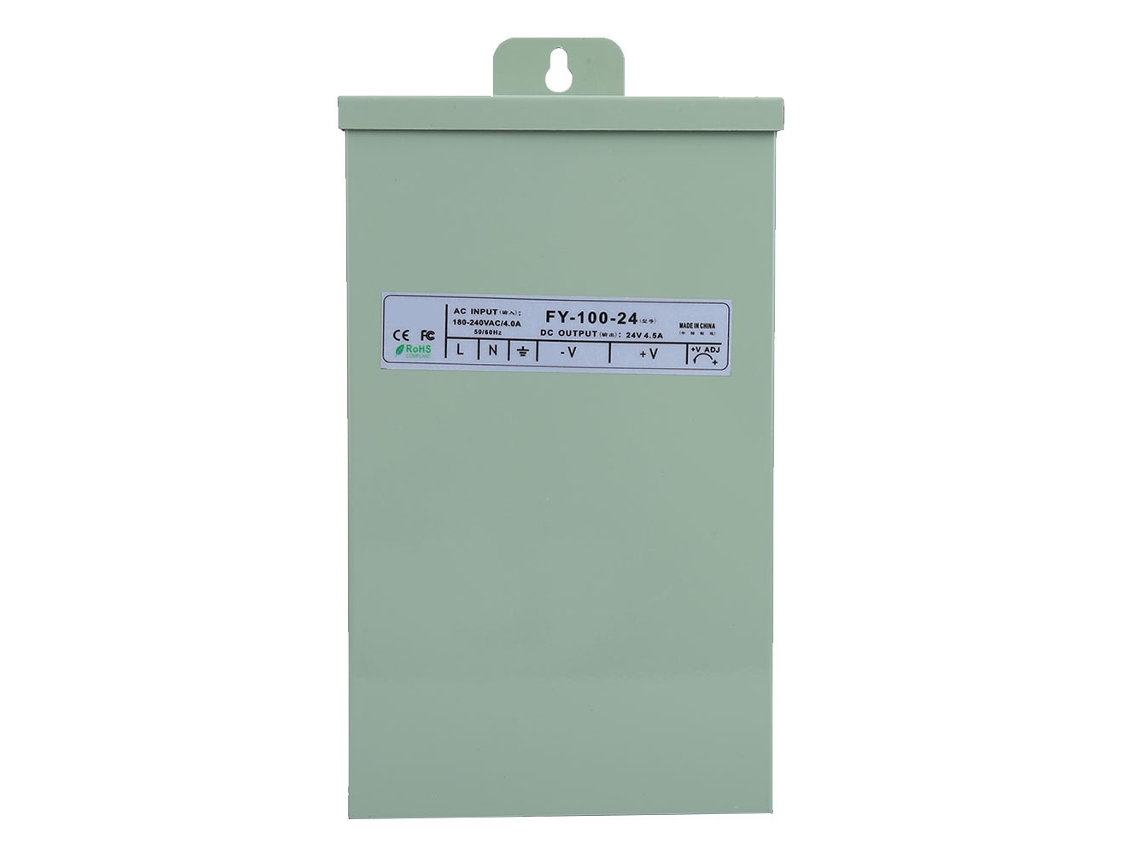 Controlador de potência CA/CC comutado de 100 W, 180 V e 264 V para LED de 24 V com PWM.