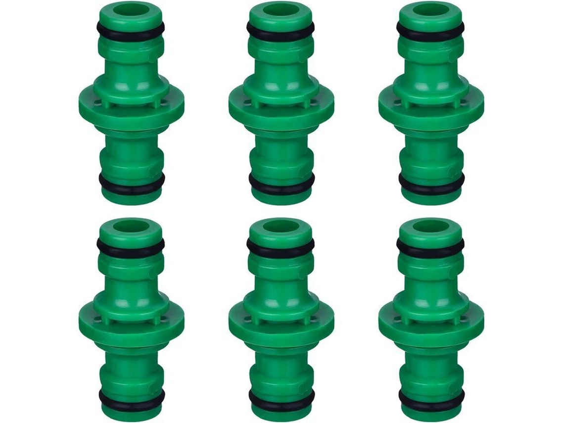 Conector de Mangueira Duplo, Verde, para Jardim