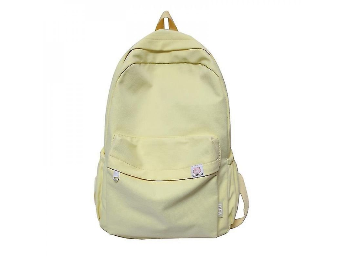Mochila impermeável de nylon para mulheres, ideal para escola, viagens e adolescentes, com capacidade de 20 a 35 litros, na cor amarela.