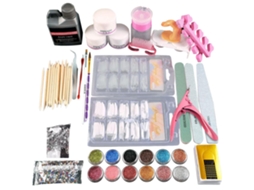 Kit De Unhas Acrílicas Com Pó, Pontes E Ferramentas Profissionais Para Decoração De Unhas Manicure Completa