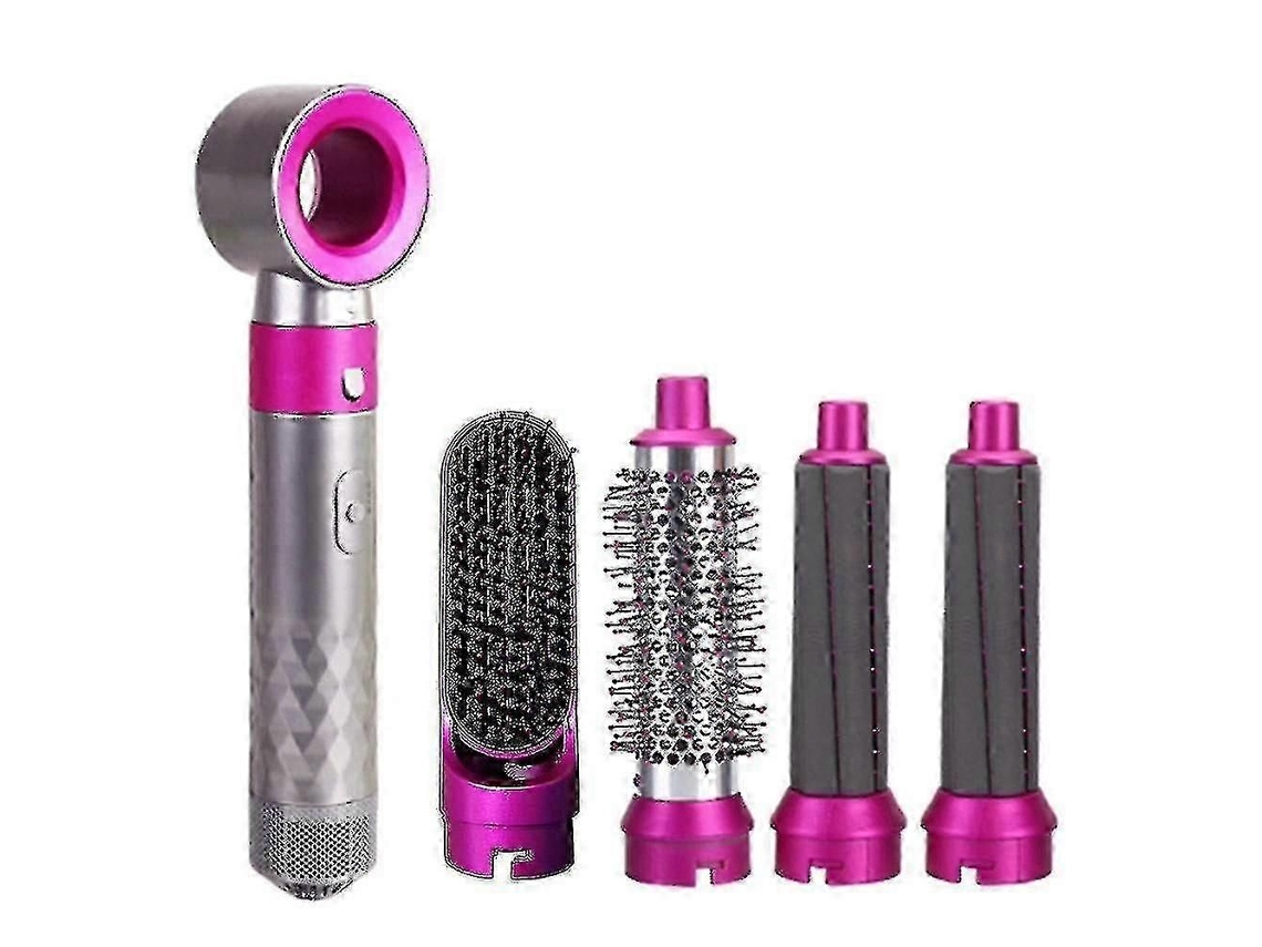 Kit De Secador De Cabelo Elétrico 5 Em 1 2025 Com Escova Alisadora E Modeladora De Cachos, Escova Removível Para Estilização Em Cabelos Secos E M