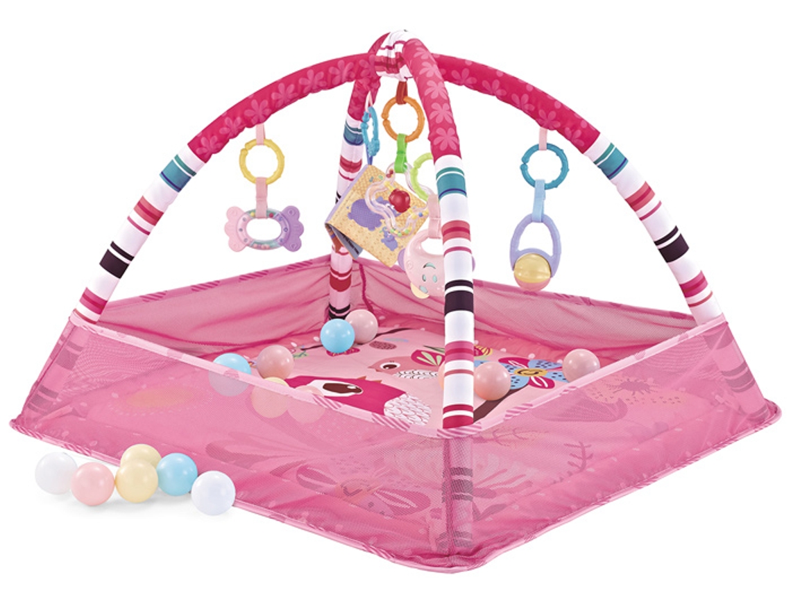 Tapete de Atividades com Bolas KIKKABOO Birds Pink