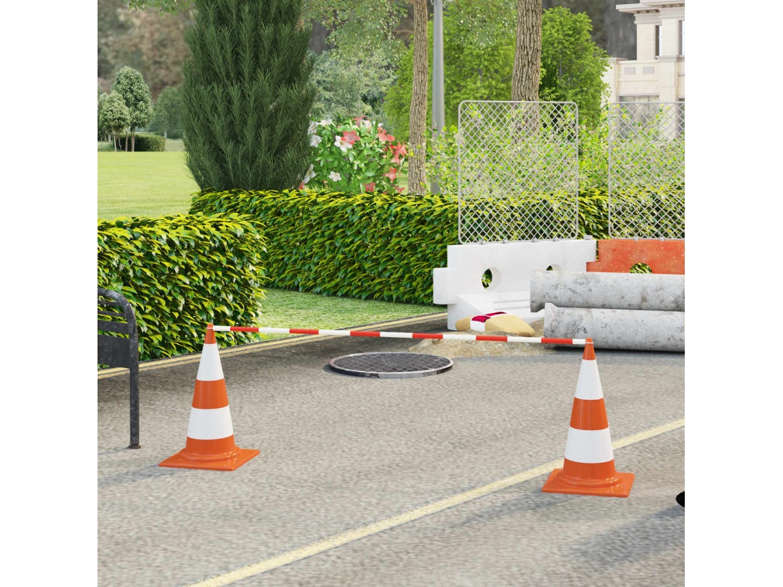 Vidaxl Barras Retráteis Para Cones Sinalização 10 Pcs 116-197 Cm Abs
