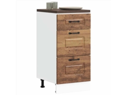 Vidaxl Armário Cozinha Baixo Kalmar Madeira Artificial Madeira Velha