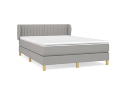Box Spring Bed, Box Spring Beds Vidaxl Cinzeto Tecido (140 X 200 Cm)