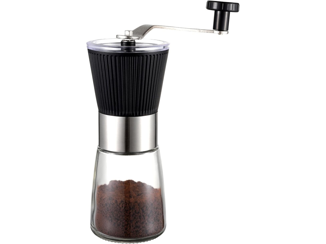 Moedor De Café Manual Com Mós Cônicas Cerâmica Ajustáveis, Adequado Para Expresso, Coado E Prensa Francesa (preto).