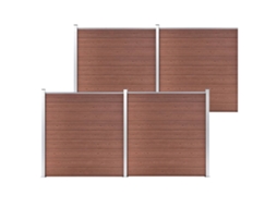 Vidaxl Painel De Vedação Para Jardim 699x186 Cm Wpc Castanho