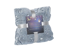 Cobertor Macio E Luminoso Com Padrão De Estrelas E Lua Para Todas As Estações 100150cm-aquaforge