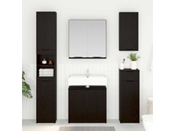 Vidaxl Conjunto De Armários Para Banheiro 3 Pcs Carvalho Preto