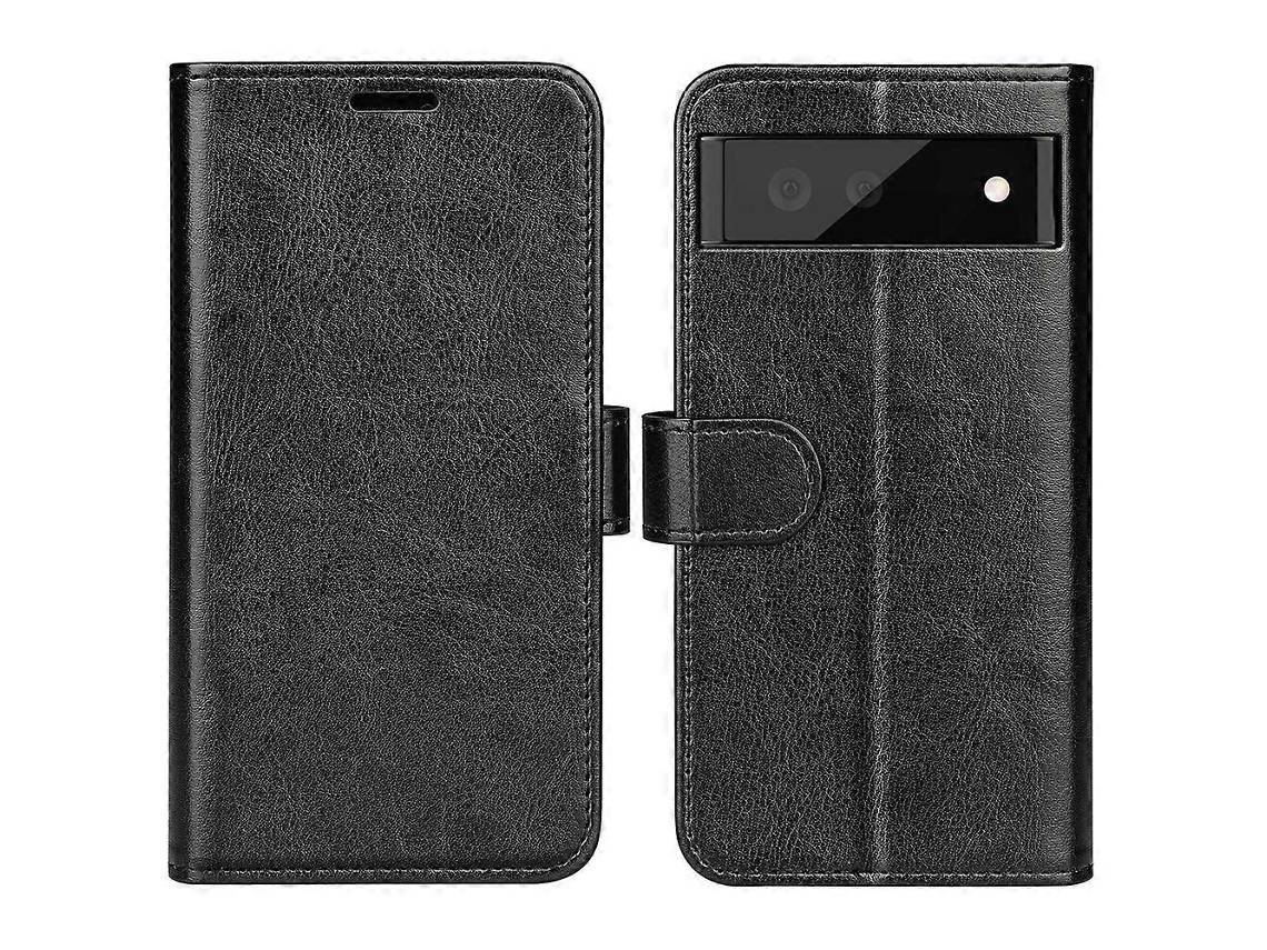 Compre Capa De Couro Sintético Estilo Carteira Para Google Pixel 7 5g Com Suporte E Textura Crazy Horse, Preta