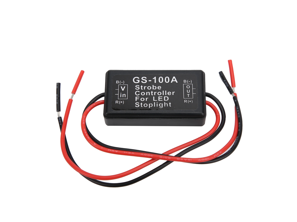 Controlador de flash led para luces de freno strobe 12/24vdc plástico