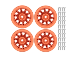 Roda De Beadlock Para Carros Rc 1/10 Axial Scx10 Traxxas Aro De 1.9in Laranja