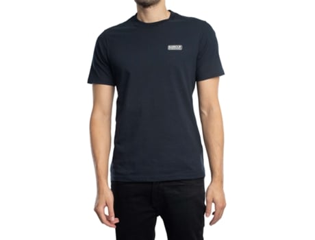 T-shirt De Homem Barbour International Logótipo Corte Justo Algodão Azul (l)