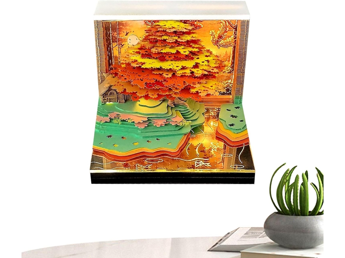 Calendrier 3d 2027 Bloc-notes Lumineux En Forme D'arbre