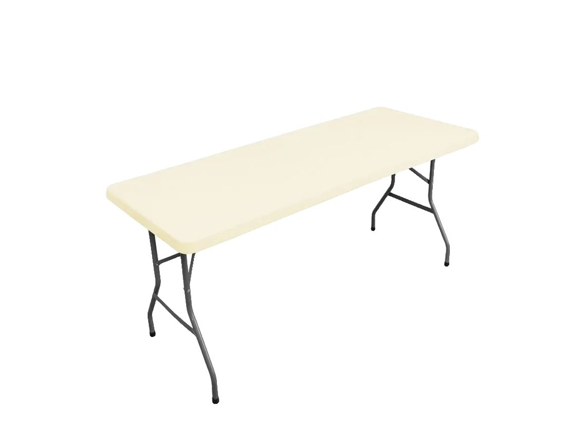 Toalha De Mesa, Resistente À Água, Fácil De Limpar, Creme, 8ft 243x76cm-e