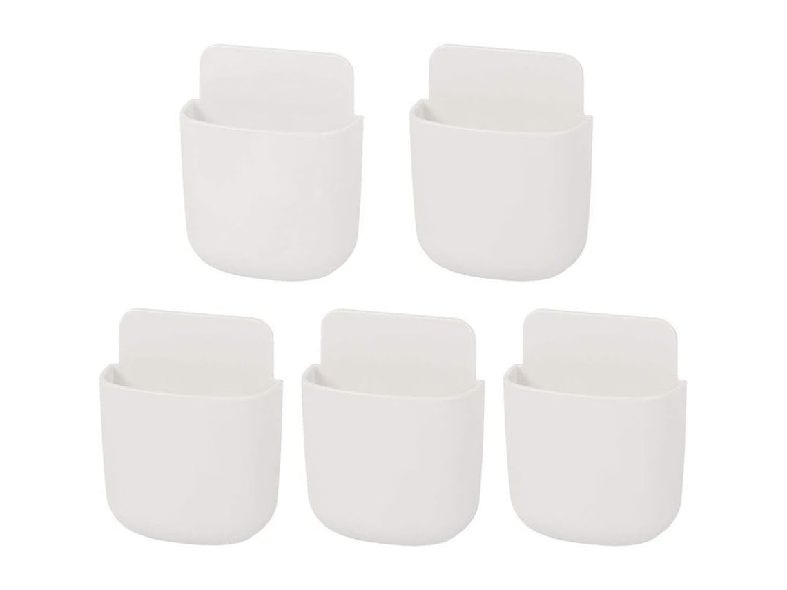 Suporte de Parede Autoadesivo para Celular e Controles, 5 Peças, Branco | S/MARCA