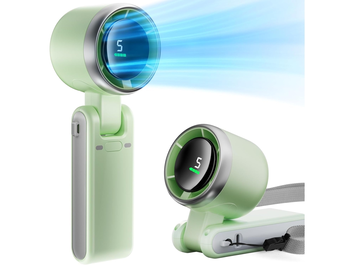 Mini Ventilador Portátil Ventilador Turbo Ventilador Recarregável Via Usb Verde MISSCA