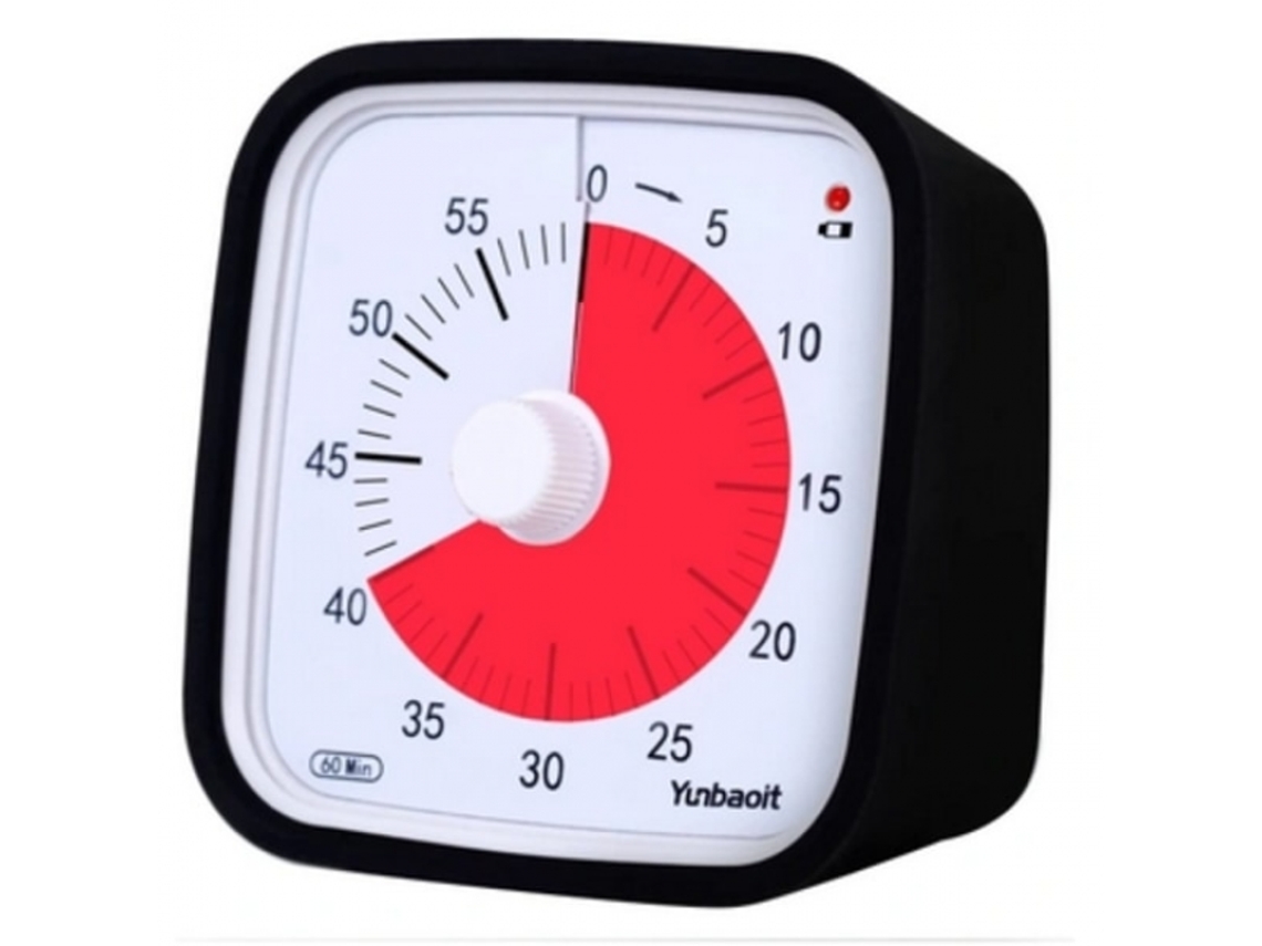 Cronômetro visual de 60 minutos para salas de aula escolares, para crianças, preto, Brilvibera