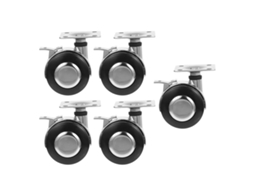 Conjunto De 5 Rodízios Para Cadeira De Escritório Com Freios Silenciosos Para Móveis E