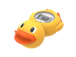 Termômetro Digital Em Formato De Pato Termômetro De Água Para Banho De Bebê Lcd Amarelo