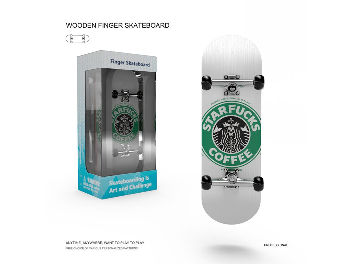 Fingerboard Profissional de Madeira Natural de Ácer Monopatim para Dedos Finger Skate Pequen 29x99mm YUYSAN szhy23