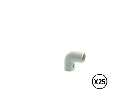 Cotovelo De Inspeção Em Pvc Cinza 90°, Ø 16 Mm, 25 Unidades Tupersa