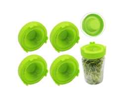 4 Tampas De Germinação Plásticas Para Potes De Boca Larga
