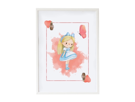 Pintura CROCHETTS Alice Multicolor Madeira Mdf 33 X 43 X 2 Cm Menina