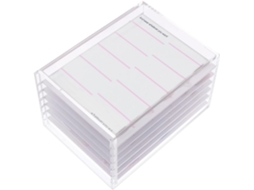 Caixa De Armazenamento De Acrílico Transparente De 6 Camadas Para Unhas Postiças.
