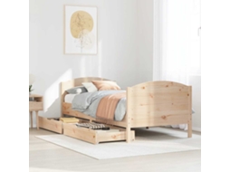 Vidaxl Cama Sem Colchão 90x190 Cm Madeira De Pinho Maciça