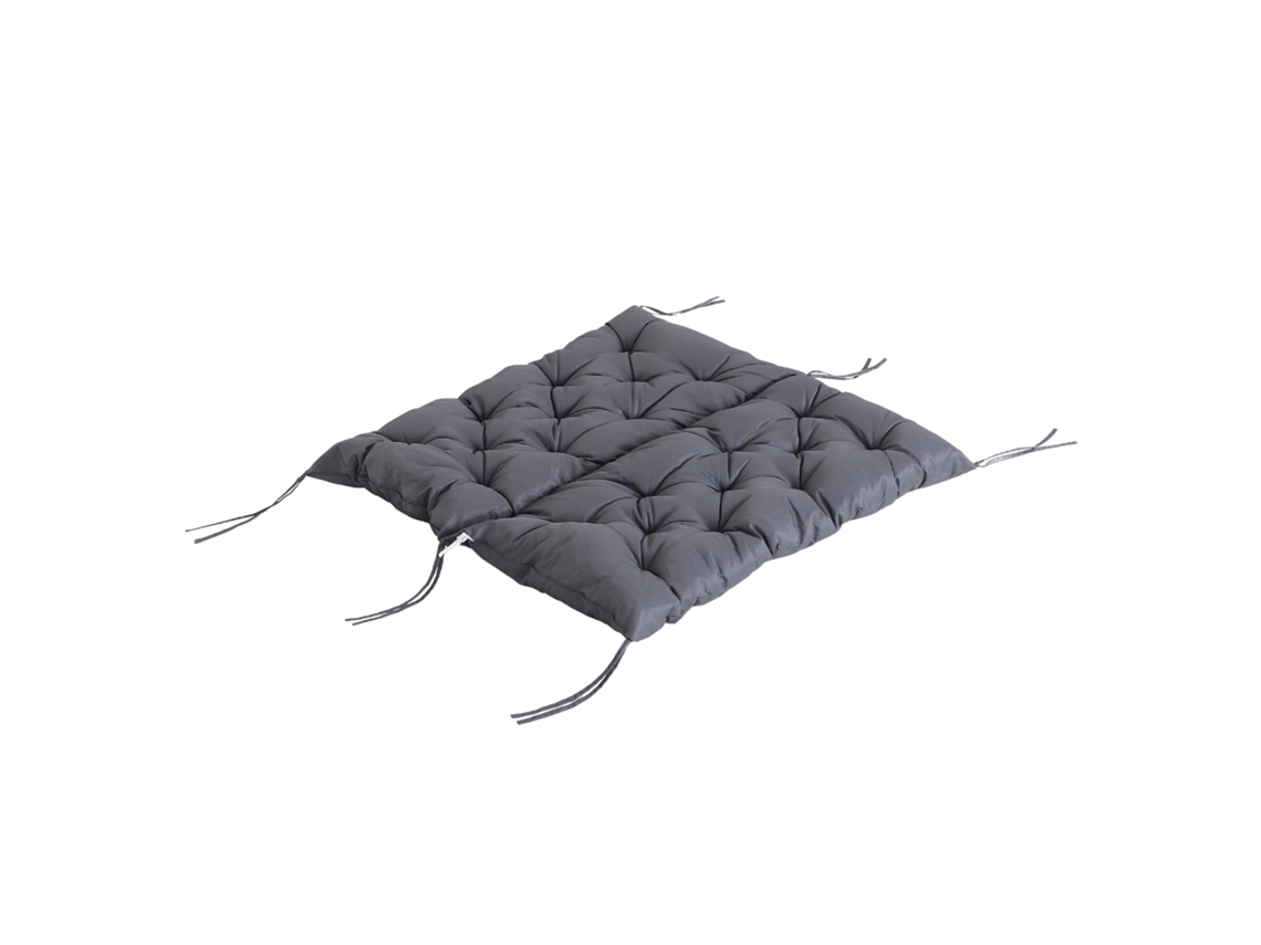 Almofada Banco 100x98x8cm Algodão Cinza Escuro BRAVENTO