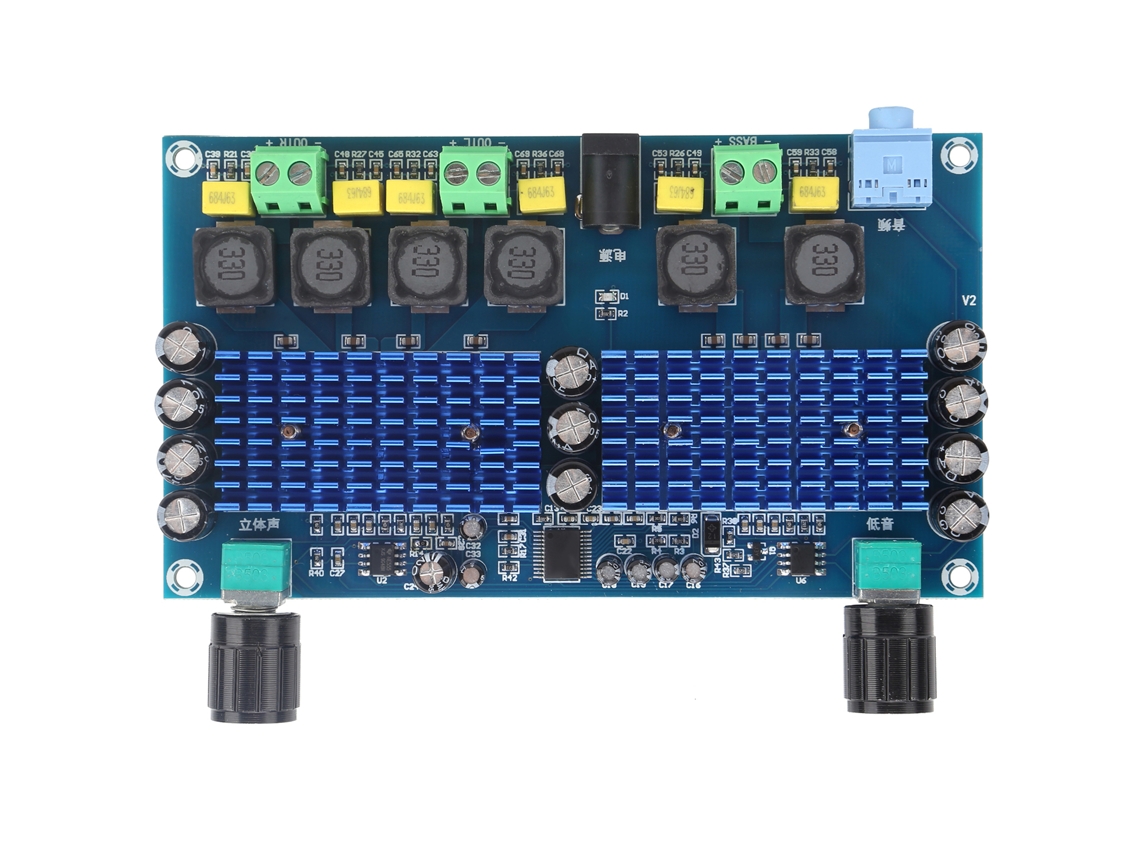 Placa Amplificador de Potência Tpa3116 Chip D2 2.1 Canais Baixo Módulo Áudio Amp Xh a312