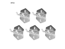 5pcs Suporte De Ferramentas De Parede Com Ganchos Para Painel De Fixação, Prateleira De Armazenamento Para Oficina (25x6mm)