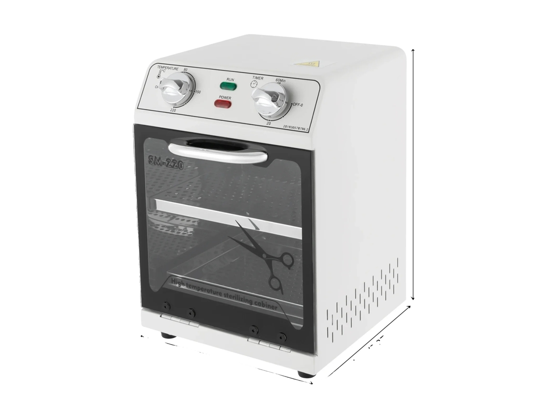 Esterilizador, Capacidade De 8l, Controle De Temperatura Ajustável, 220v, Branco