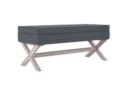 Banco De Arrumação Vidaxl Cinzeto Veludo (110 X 45 X 49 Cm)
