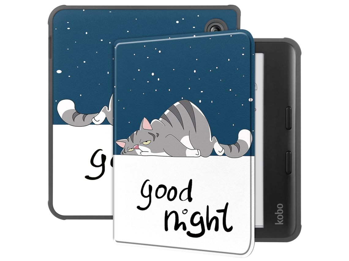 Capa Para Kobo Libra Colour 2024 Gato Preguiçoso