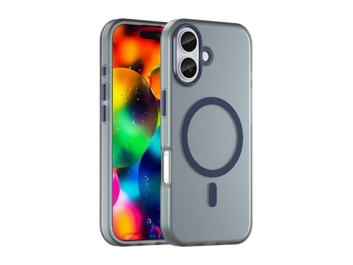 Capa Híbrida Translúcida Para Iphone 17 - Tpu E Pc Com Magsafe | Fosca - Azul Escuro