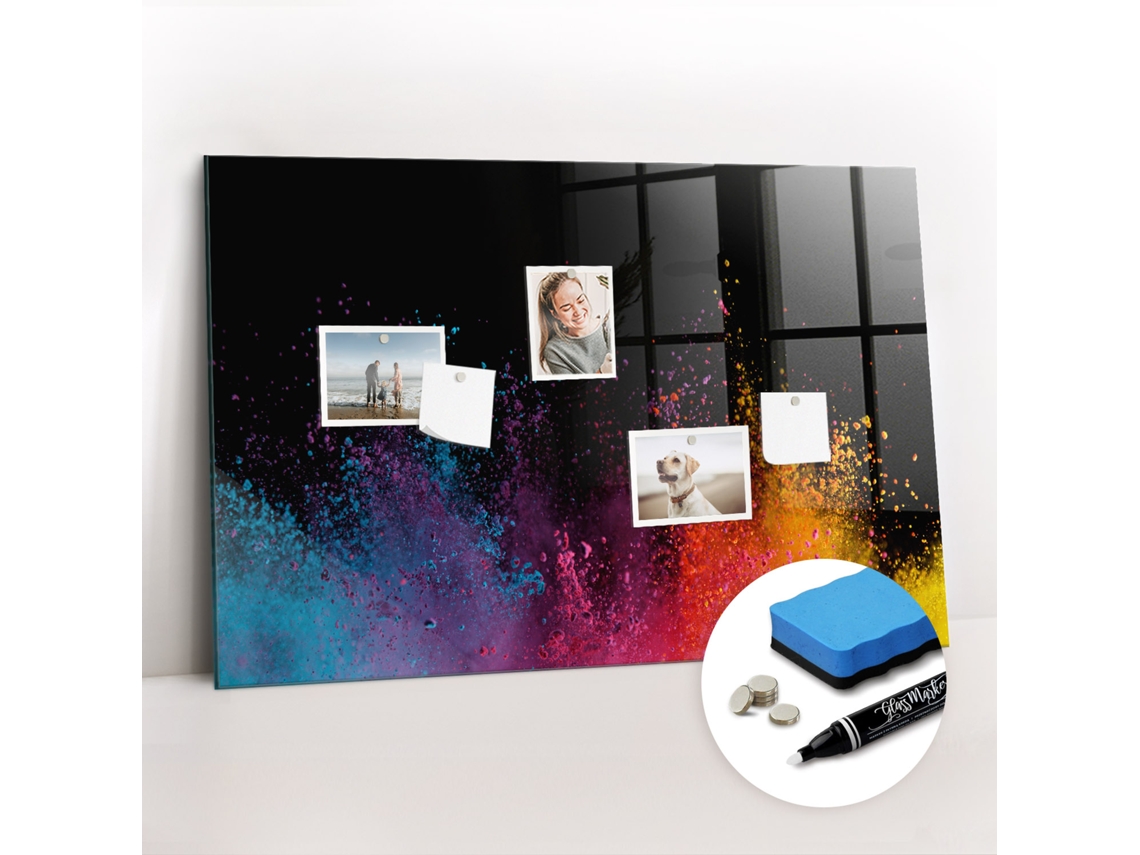 Quadro Magnético Explosão De Cores Para A Cozinha Espelharte (90x60 Cm)