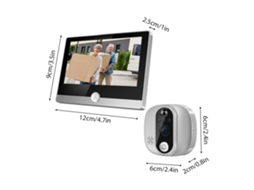 Campainha Wifi com Câmera 1080p Visão Noturna Tuya App