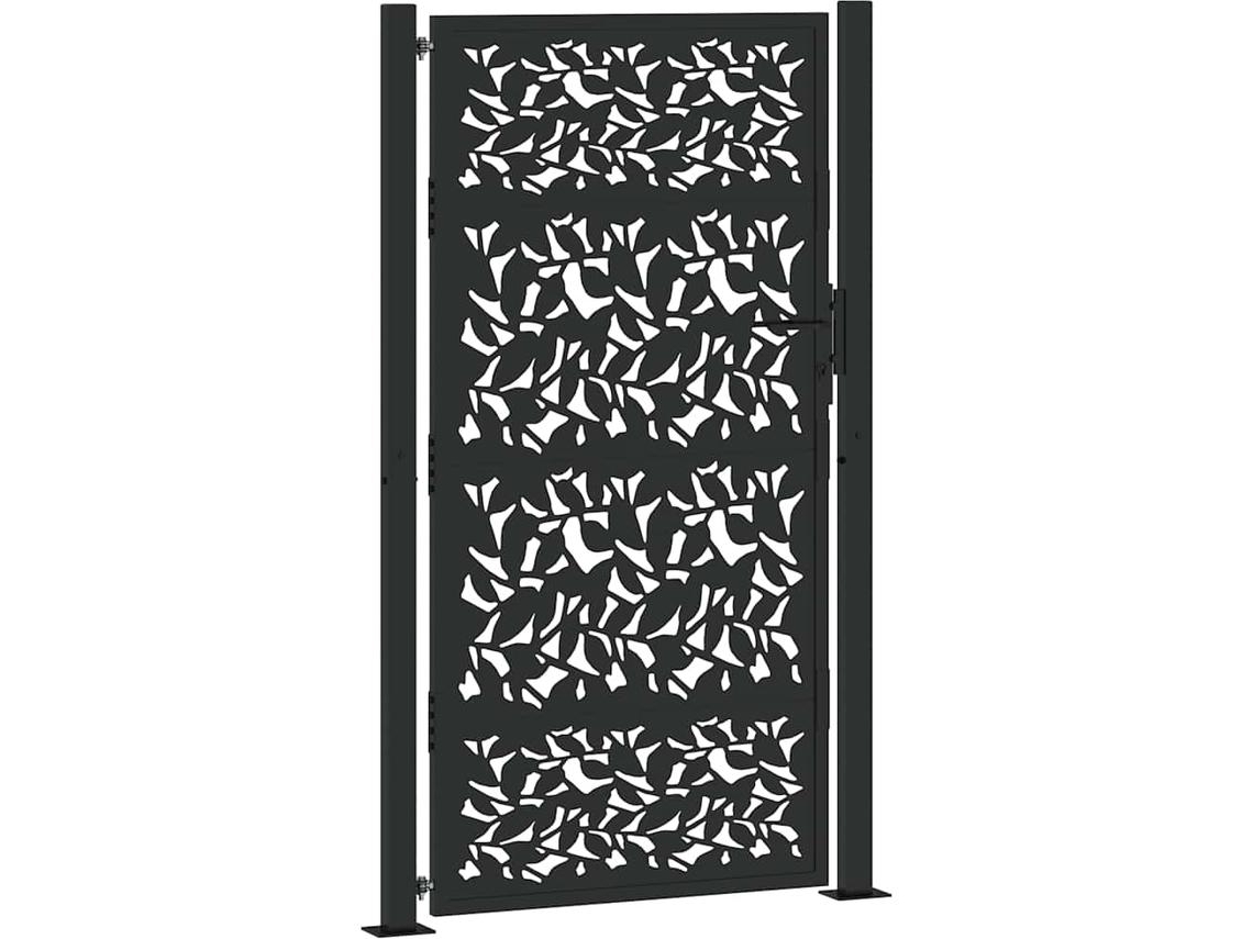 Garden Gate, Garden Gates Vidaxl Preto Aço Resistente Às Intempéries (100 X 175 Cm)