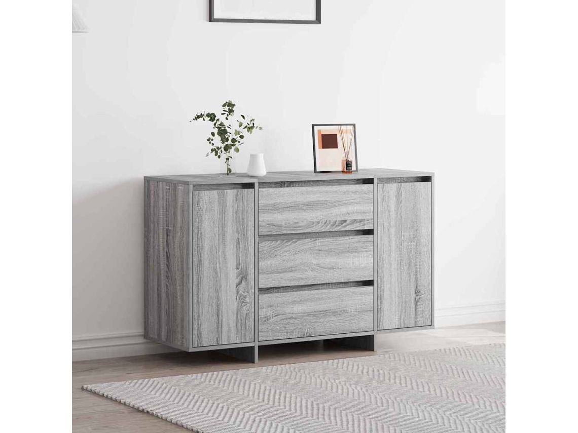 Vidaxl Buffet Cinza Sonoma 120 X 41 X 75 Cm Derivados De Madeira